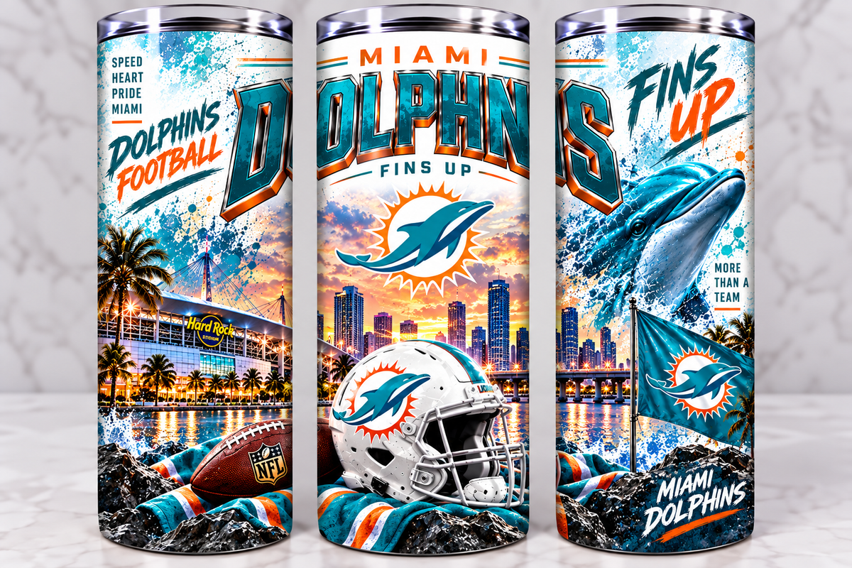 Dolphins Football Tumbler