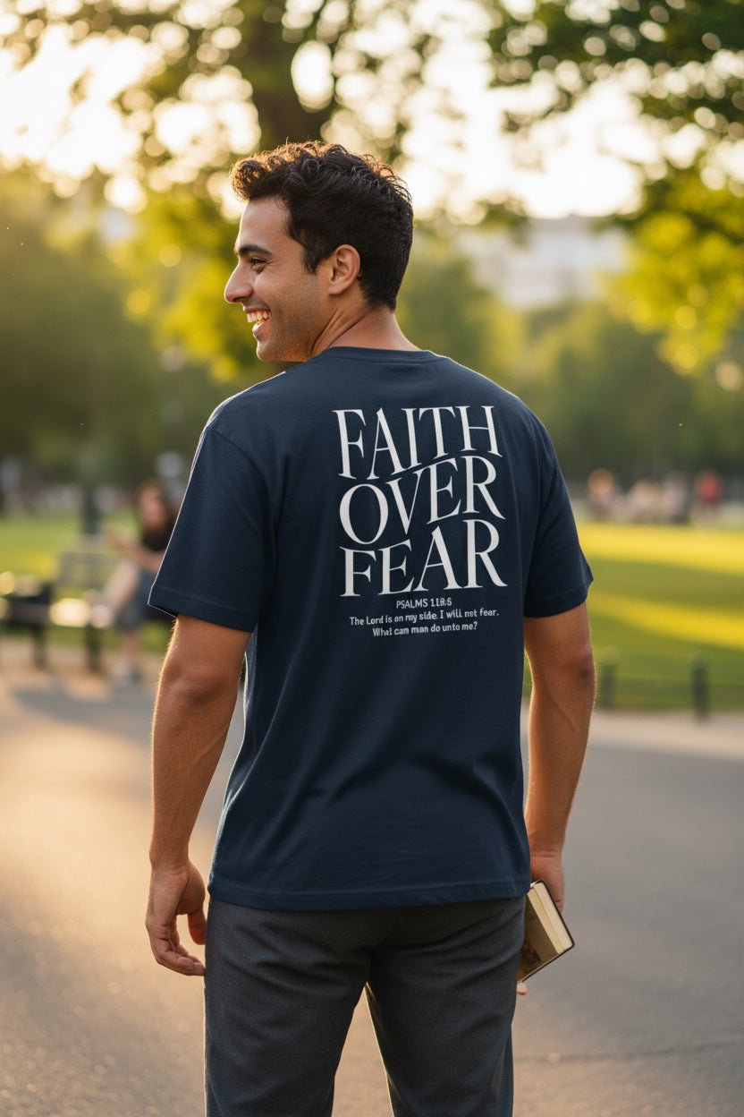 Faith Over Fear T‑Shirt – Inspirational Christian Tee