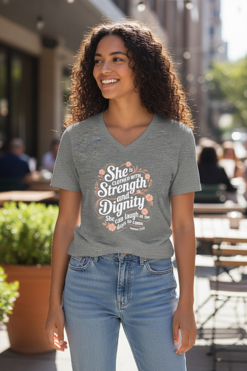 Unisex Jersey Short Sleeve V-Neck Tee