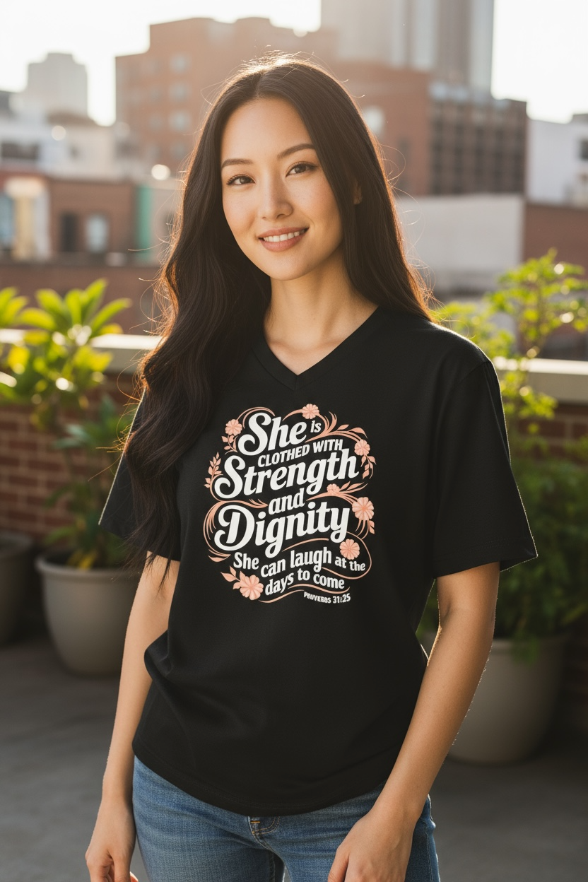 Unisex Jersey Short Sleeve V-Neck Tee