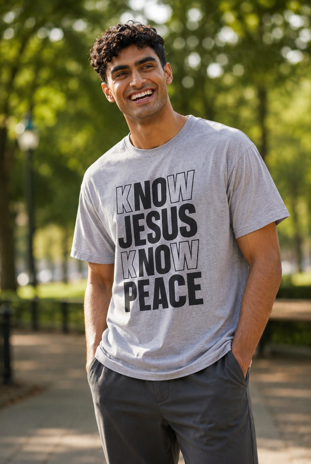 Know Jesus Know Peace T-Shirt — Christian Faith Crew Tee