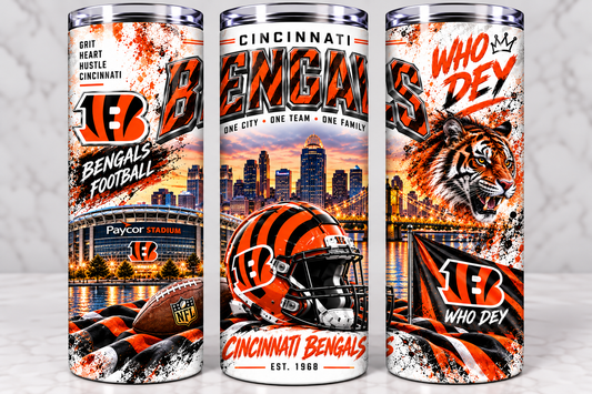 Bengals Football Tumbler