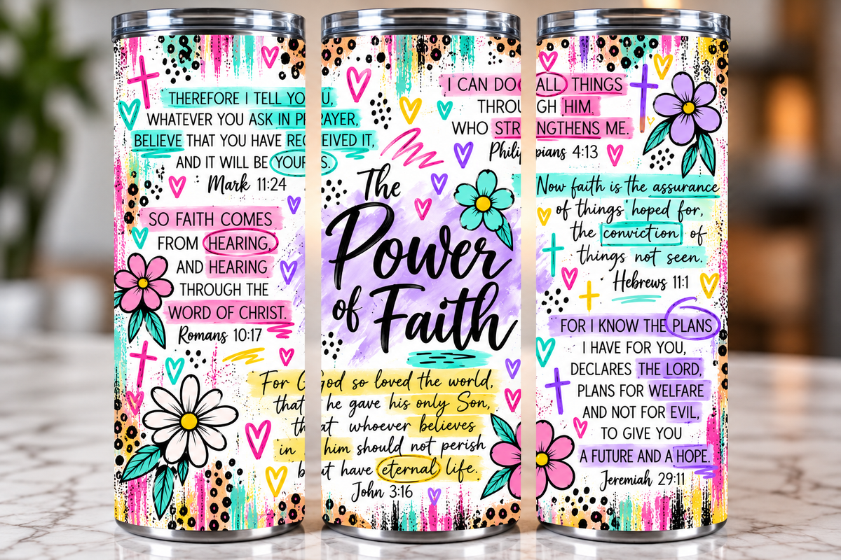 Faith Filled Scripture Tumbler