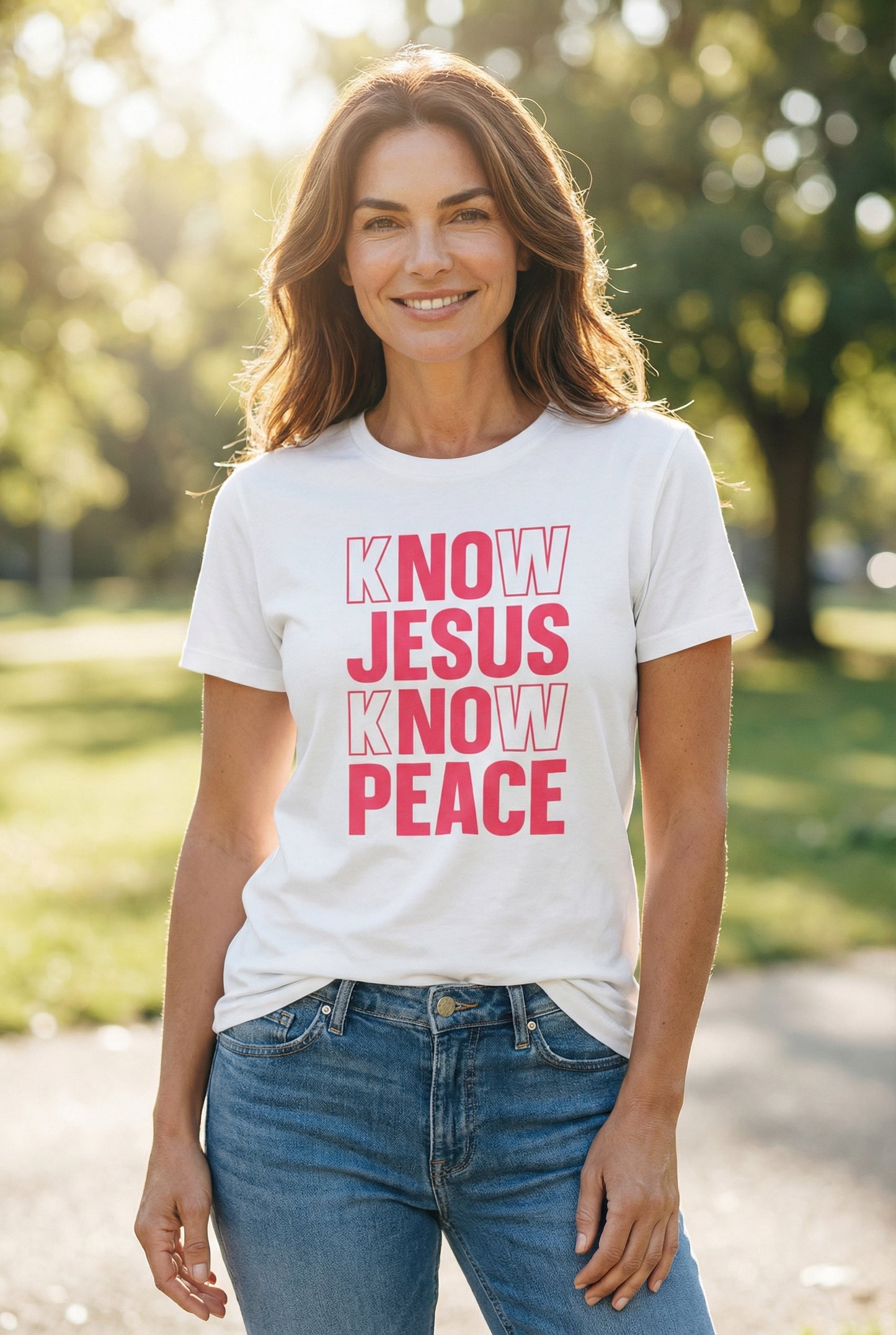 Know Jesus Know Peace T-Shirt — Christian Faith Crew Tee