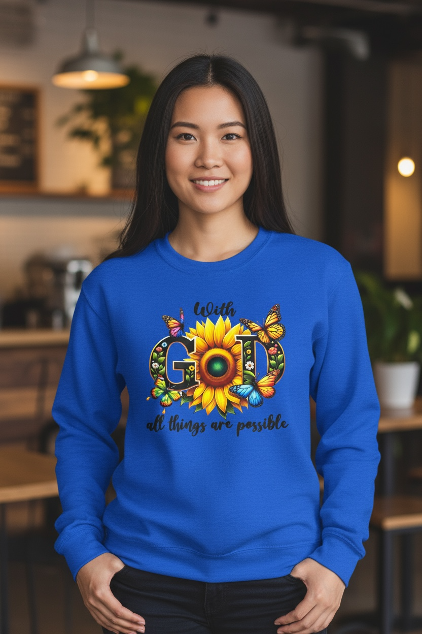 With God All Things are possible Sweatshirt