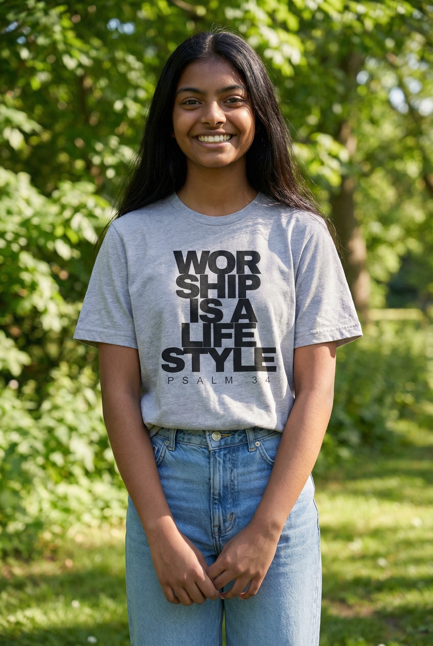 Worship Is A Lifestyle Tee — Faith-Inspired Cotton Crew Shirt